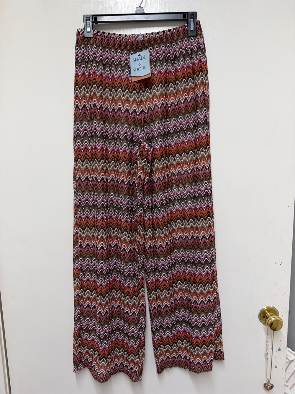 Shade & Shore Multicolor Zigzag Palazzo Pants